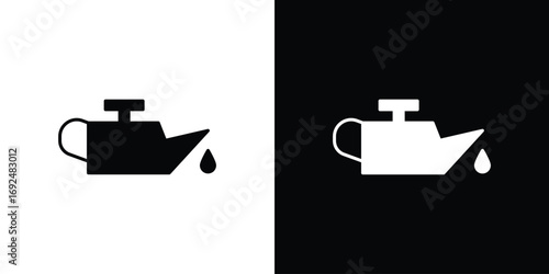 Oil can icon flat design. Eps 10