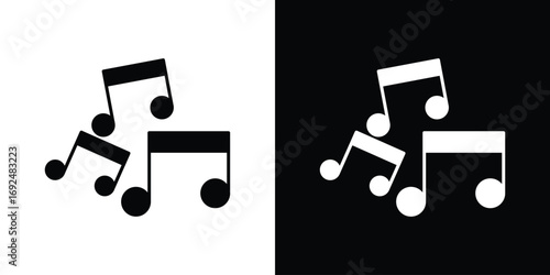 Music icon flat design. Eps 10