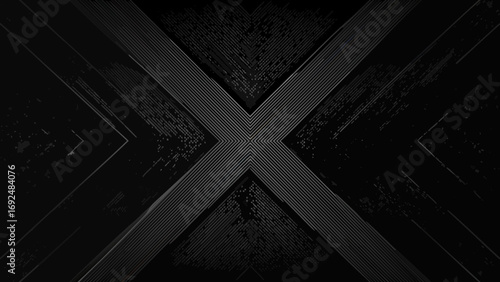 Dark abstract geometric background with intersecting lines and textured gradients