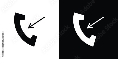 Incoming Call icon flat design. Eps 10