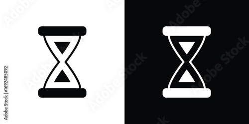 Hourglass icon flat design. Eps 10