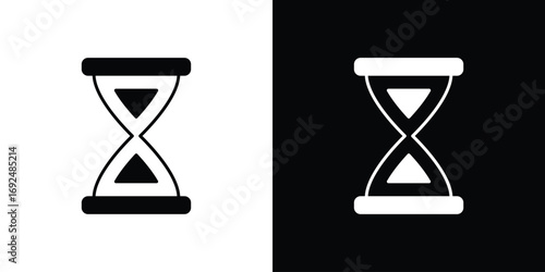 Hourglass end icon flat design. Eps 10