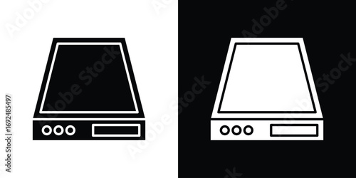 Hard Disk icon flat design. Eps 10