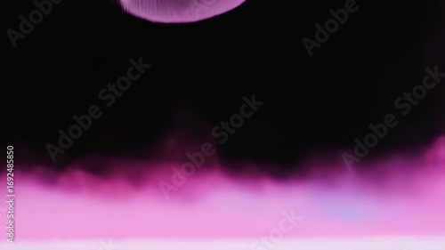 Vibrant Powder Explosion: Colorful Smoke and Makeup Brush Art