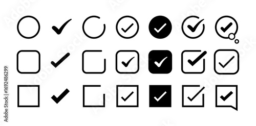 Check mark icon set