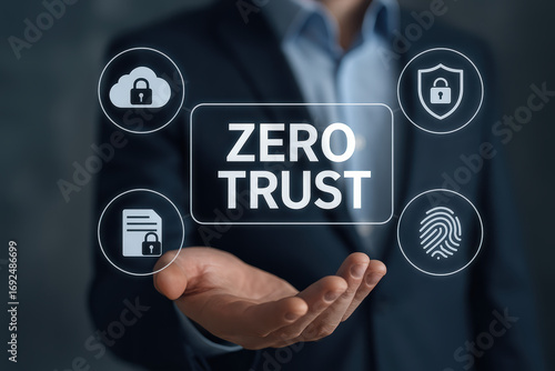 Wallpaper Mural Zero trust and security protection with authorization maintain digital safety and safeguard data access effectively Torontodigital.ca