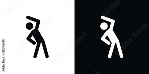 Fitness exercise icon flat design. Eps 10