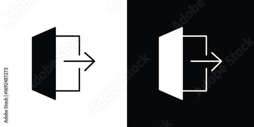 Exit icon flat design. Eps 10
