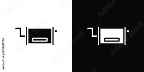 Exhaust pipe icon flat design. Eps 10