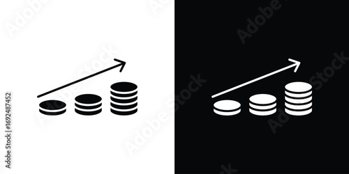 Earning icon flat design. Eps 10