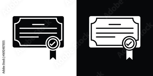 Diploma icon flat design. Eps 10