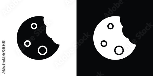 Cookie icon flat design. Eps 10