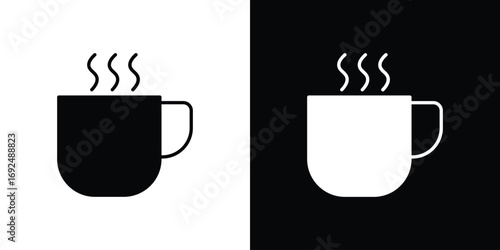 Coffee icon flat design. Eps 10
