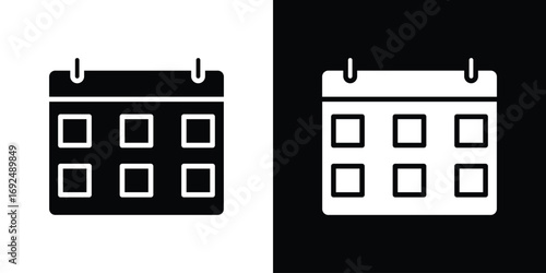 Calendar icon flat design. Eps 10