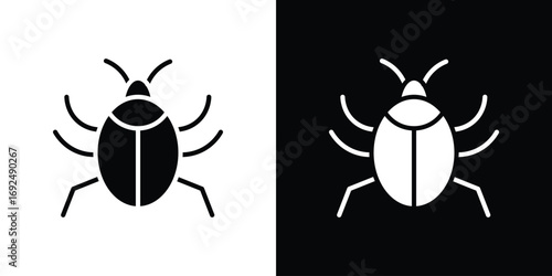 Bug icon flat design. Eps 10