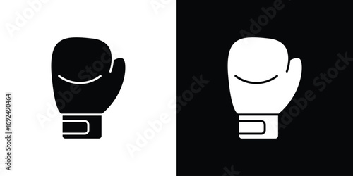 Boxing glove icon flat design. Eps 10