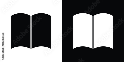 Book open icon flat design. Eps 10