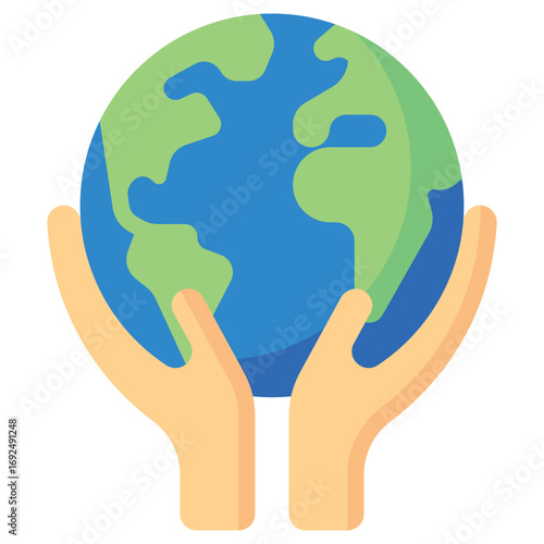 Mother Earth Day Clean Vector Icon – Flat Symbol Design for Web and Mobile Apps