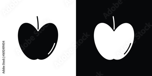 Apple icon flat design. Eps 10