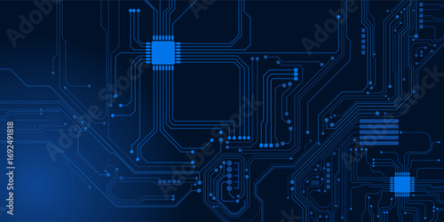 Circuit board. Technology background. Central Computer Processors CPU concept. Motherboard digital chip.