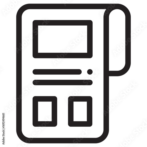 Newspaper Clean Vector Icon – Flat Symbol Design for Web and Mobile Apps
