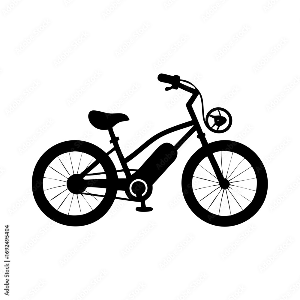 Fototapeta premium Illustration of an electric bicycle, offering an ecofriendly and sustainable mode of transportation for commuting