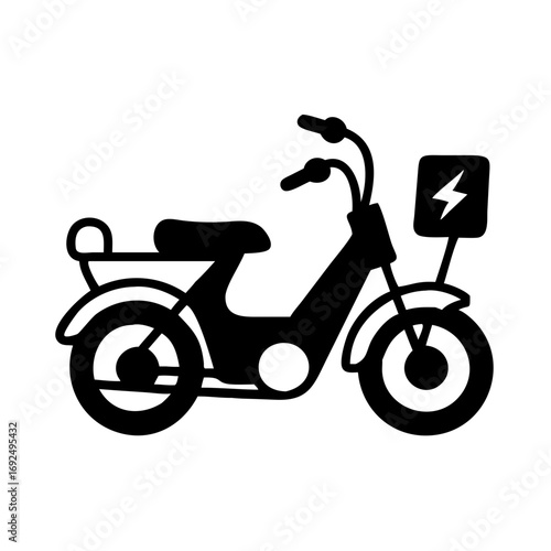 Illustration of an electric scooter, a modern and ecofriendly mode of transport for urban commuting and short trips