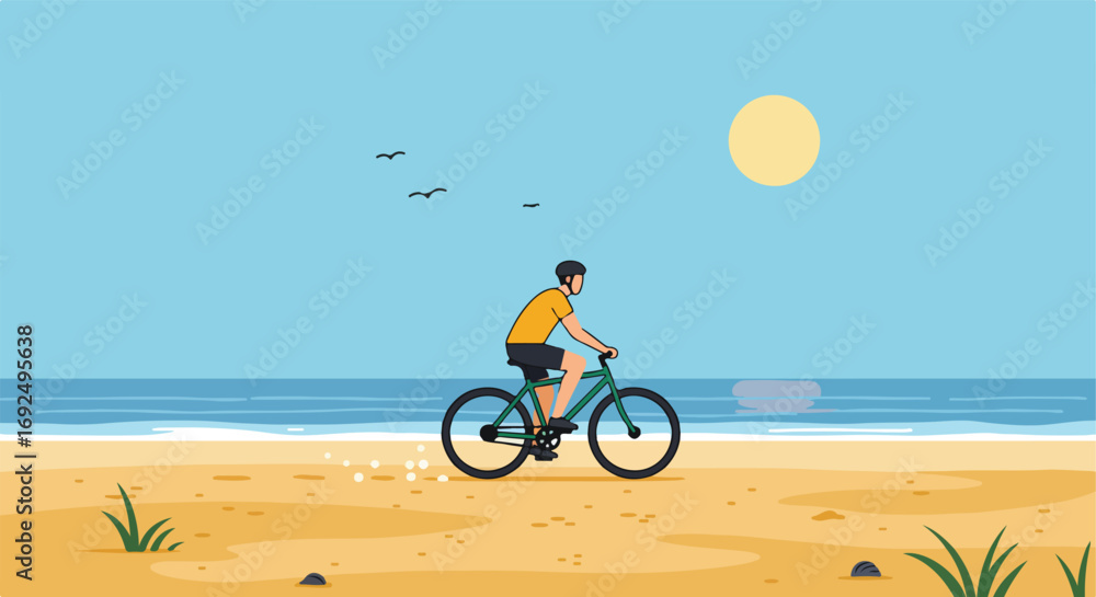 Fototapeta premium Beach cycling (1)