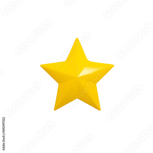 golden star isolated on white background