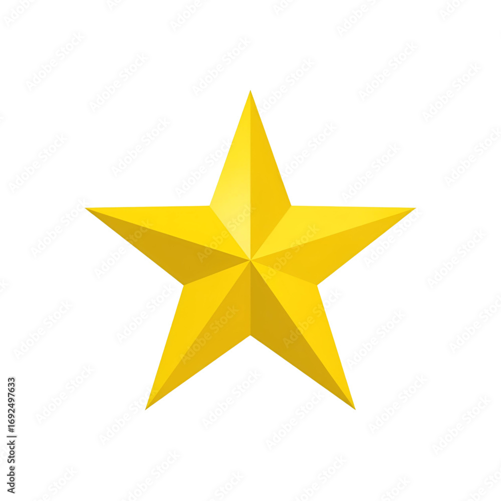 Fototapeta premium golden star isolated on white background