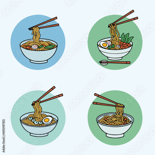 Ramen bowls with chopsticks (1)