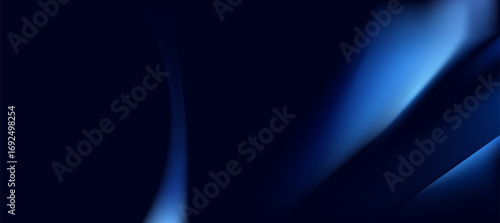 Modern Abstract Blue Wave On Dark Background