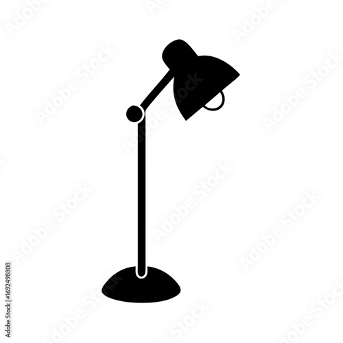 Vector art of table lamp, a versatile lighting fixture that provides ambient or task lighting, enhancing the atmosphere of a room