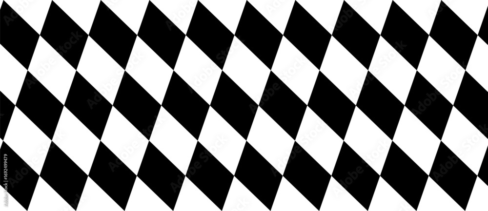 Obraz premium Seamless harlequin pattern-black and white. diamond seamless pattern. classic checkered background pattern.