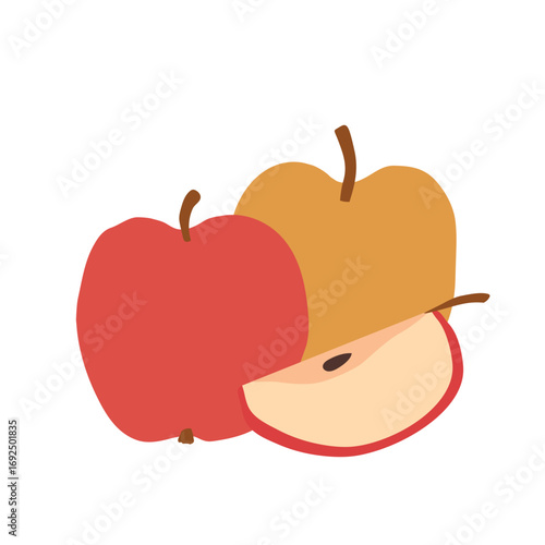 apple fruits composition; perfect for packaging, food design, healthy lifestyle projects - vector illustration