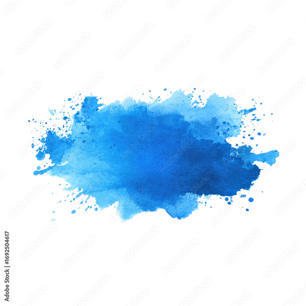 Obraz premium a vibrant blue watercolor splash art on transparent background