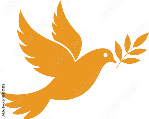 illustration of a dove with wings