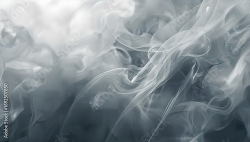 Abstract Gray Smoke Swirls