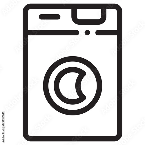 Washingmachine Clean Vector Icon – Flat Symbol Design for Web and Mobile Apps
