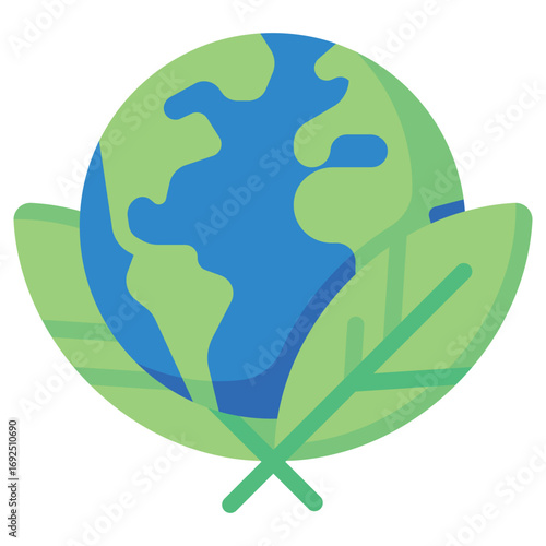 Mother Earth Day Clean Vector Icon – Flat Symbol Design for Web and Mobile Apps