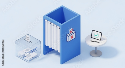 Vote election booth ballot box voting rights democracy political process government civic duty presidential 2024