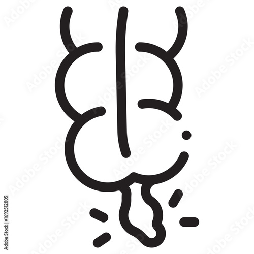 Appendicitis Clean Vector Icon – Flat Symbol Design for Web and Mobile Apps