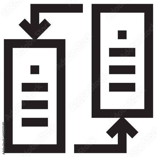 Server Clean Vector Icon – Flat Symbol Design for Web and Mobile Apps