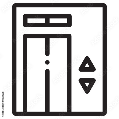 Elevator Clean Vector Icon – Flat Symbol Design for Web and Mobile Apps