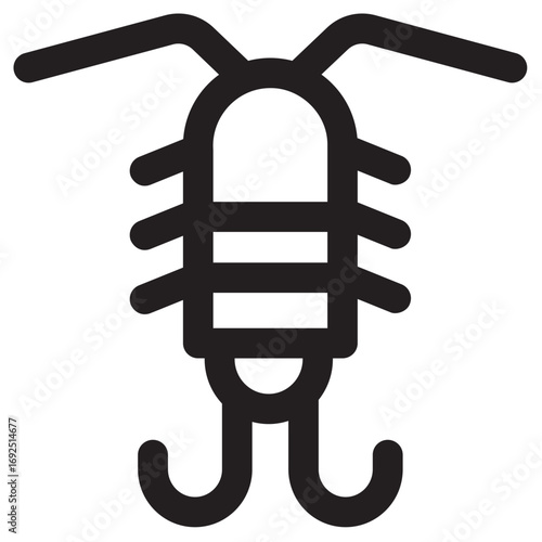 Plankton Clean Vector Icon – Flat Symbol Design for Web and Mobile Apps