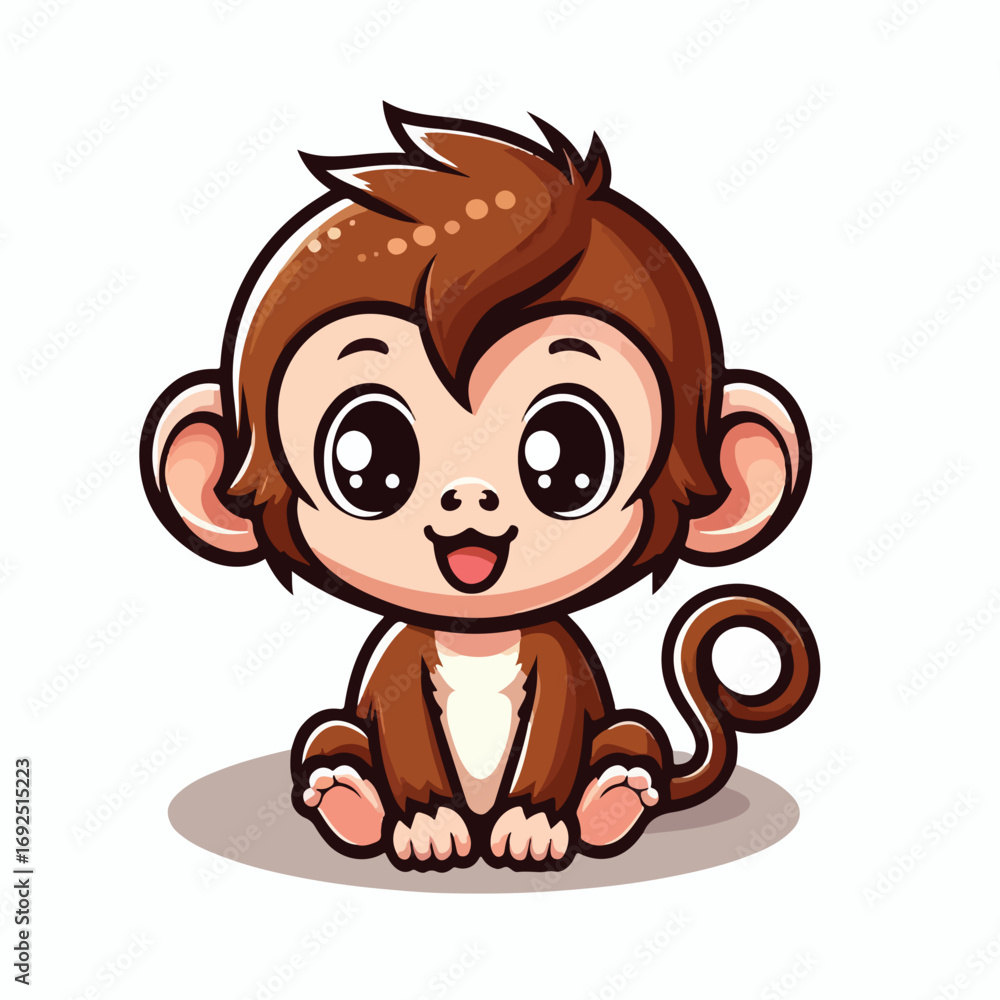Obraz premium vector image of a cute monkey