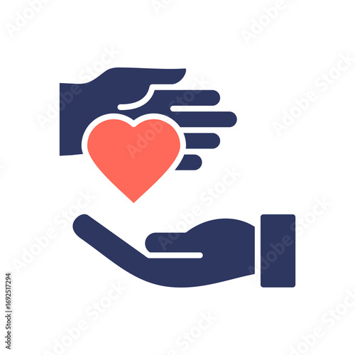 Volunteer Support glyph color icon