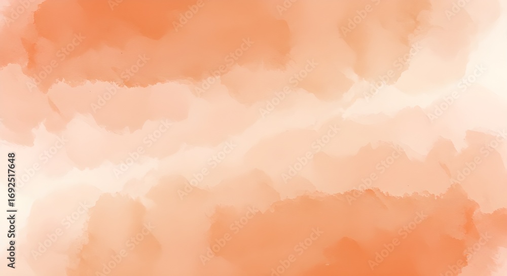 Fototapeta premium Fondo de acuarela de otoño en pintura naranja y blanca con textura desgastada borde grunge, niebla suave o colores cálidos y cálidos de otoño.