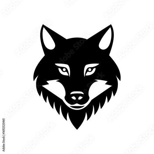 Wolf head icon logo ai generated