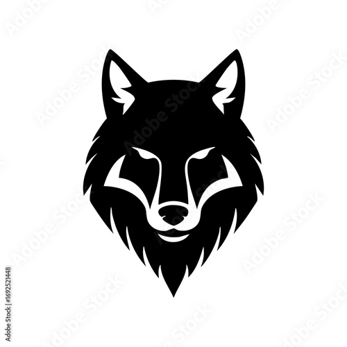 Wolf head icon logo ai generated
